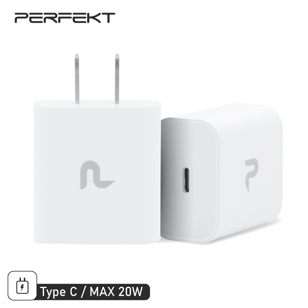 PERFEKT USB-C 20W充電器豆腐頭 (PT-73200)