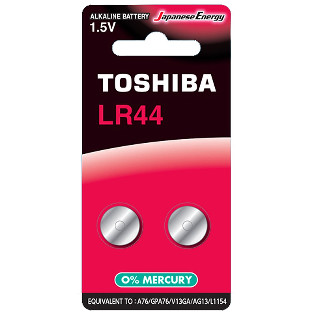 【東芝Toshiba】4入組LR44鈕扣型A76鹼性電池2粒裝