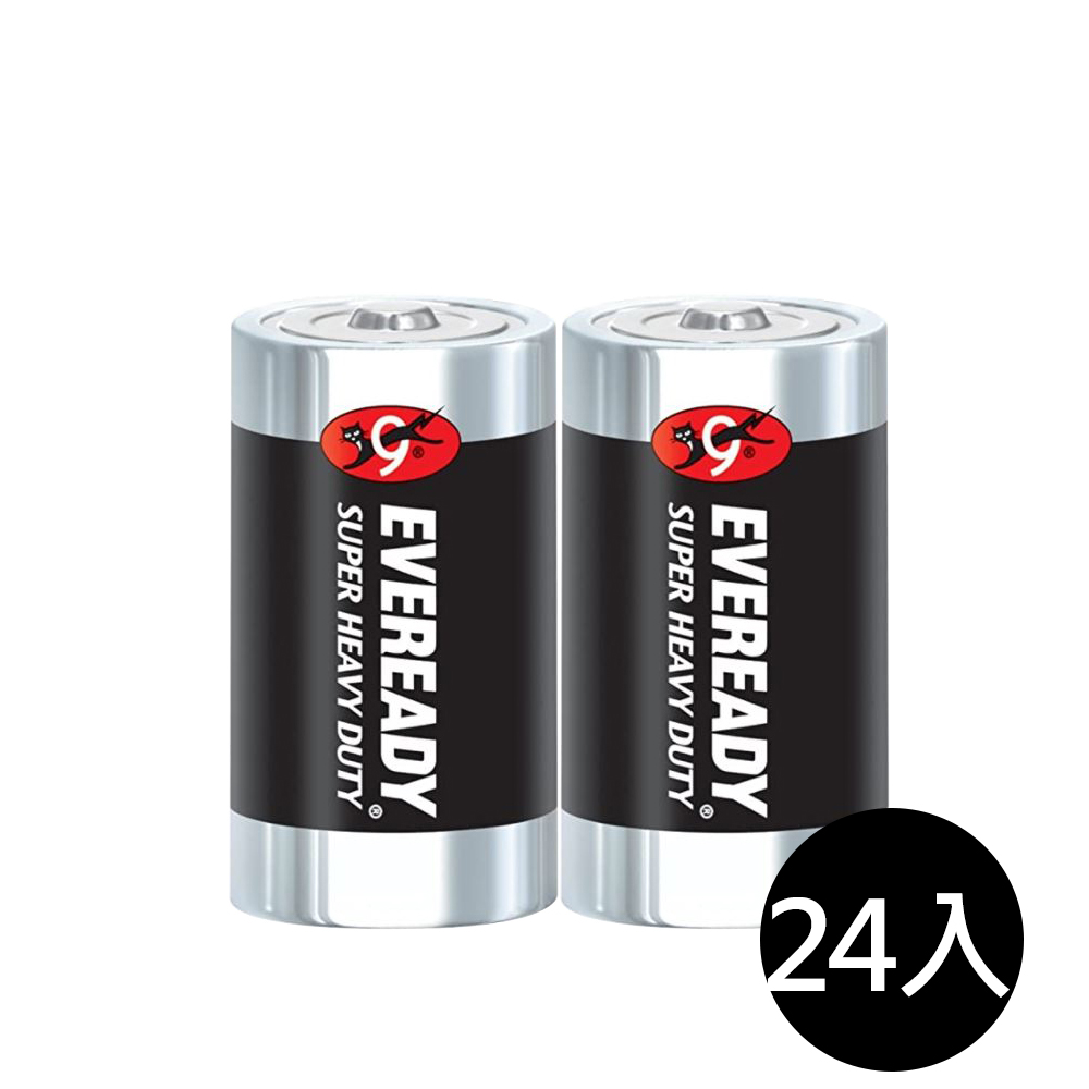 【永備EVEREADY】1250SW2黑金鋼 碳鋅電池1號(D)24入盒裝(錳乾電池 黑錳電池 乾電池)