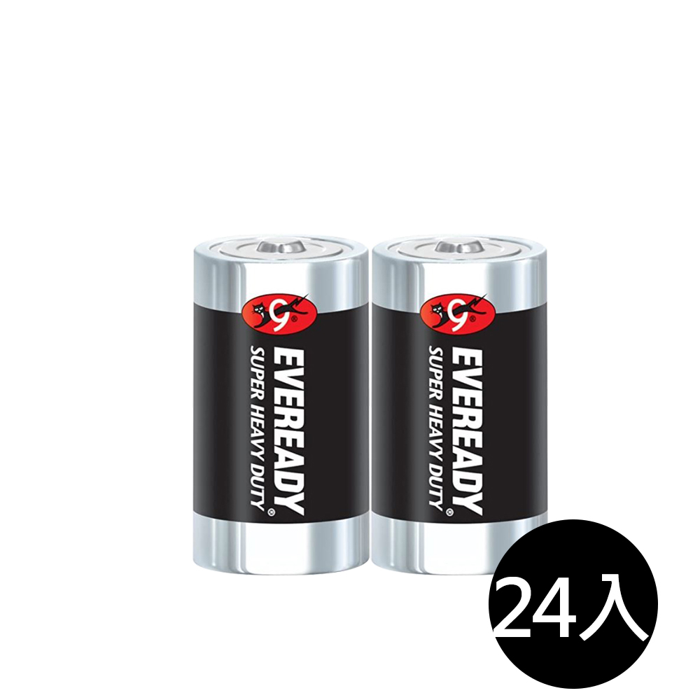 【永備EVEREADY】1235SW2黑金鋼 碳鋅電池2號(C)24入盒裝(錳乾電池 黑錳電池 乾電池)