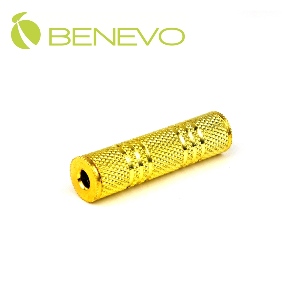 BENEVO UltraVideo鍍金版3.5mm母對母立體音源轉接頭