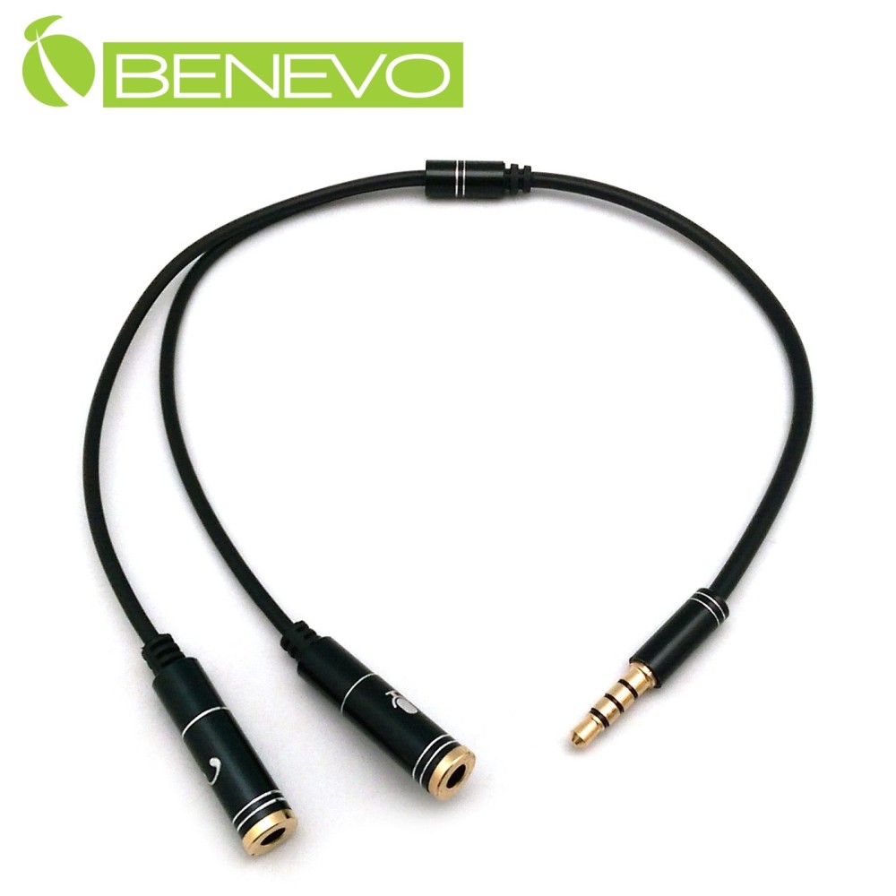 BENEVO 3.5mm二合一耳機麥克風轉接線