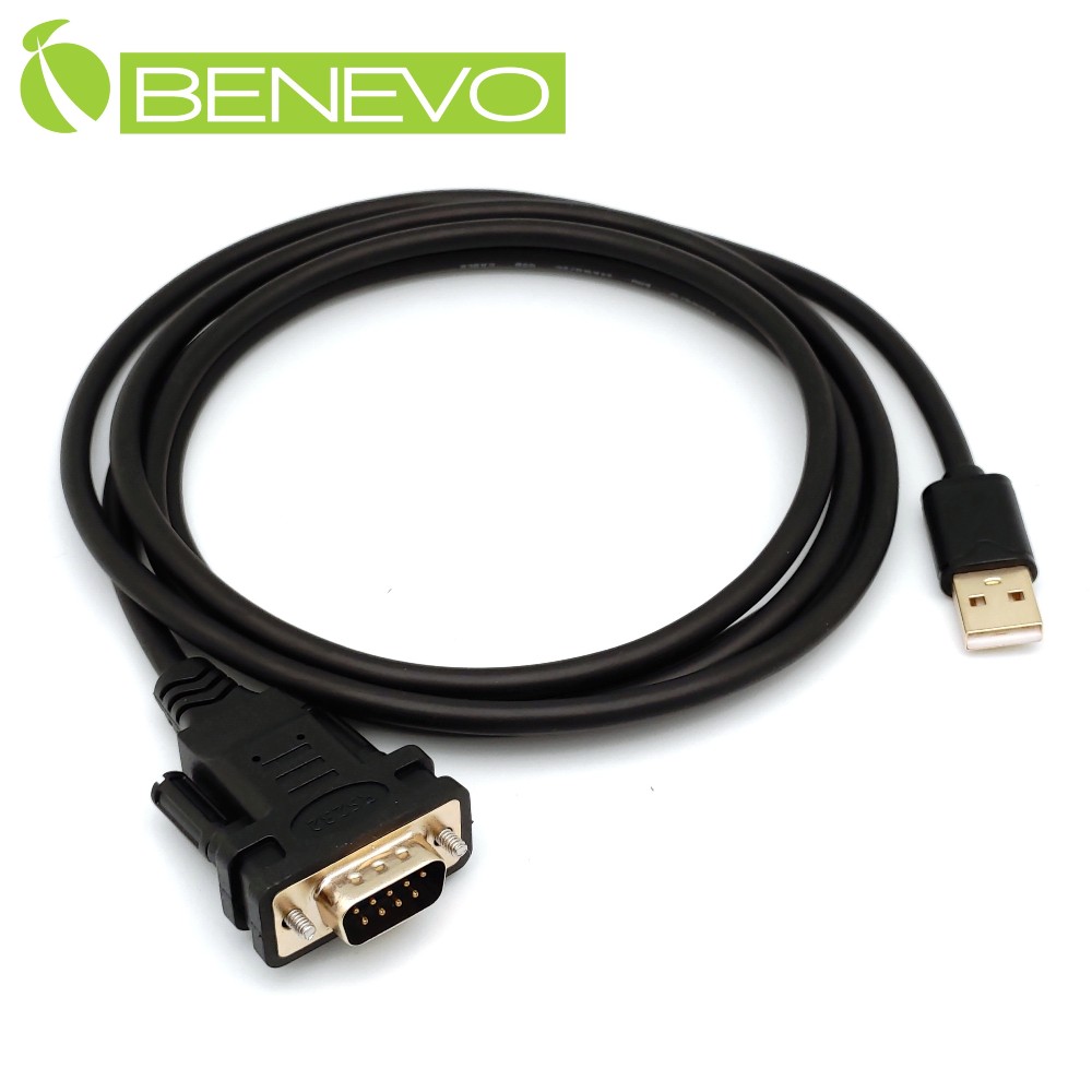 BENEVO 1.8米 USB2.0轉RS232訊號控制線(FTDI晶片)