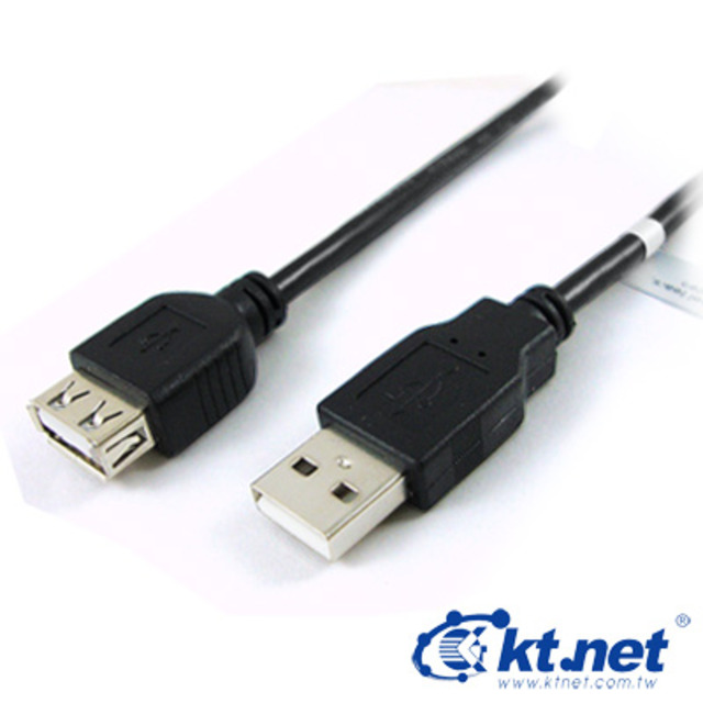 ktnet USB2.0 A公轉A母3米延長線opp袋裝