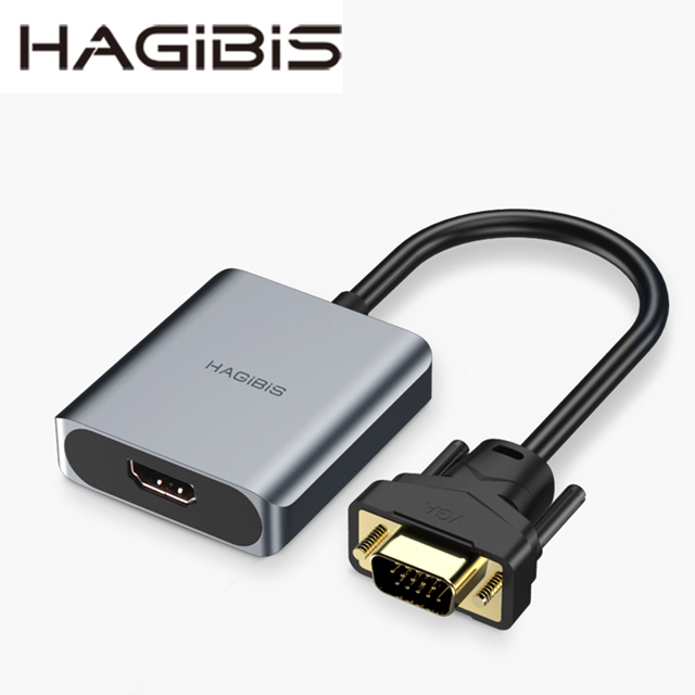 HAGiBiS鋁合金VGA轉HDMI轉換器