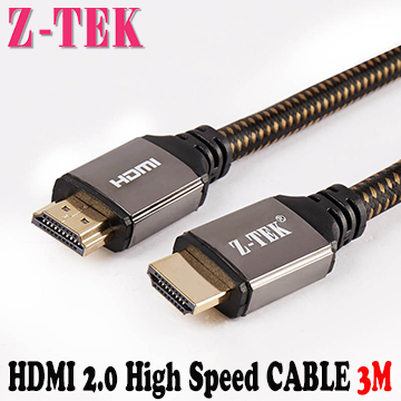 Z-TEK HDMI2.0 High Speed HDMI Cable with Ethernet 3M(ZY266)