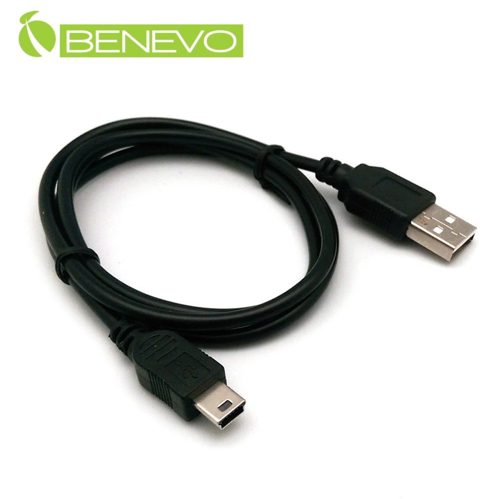 BENEVO 80cm USB A公轉Mini USB公 電源連接線