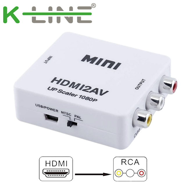 K-Line HDMI 轉 RCA 影音轉換器(白)