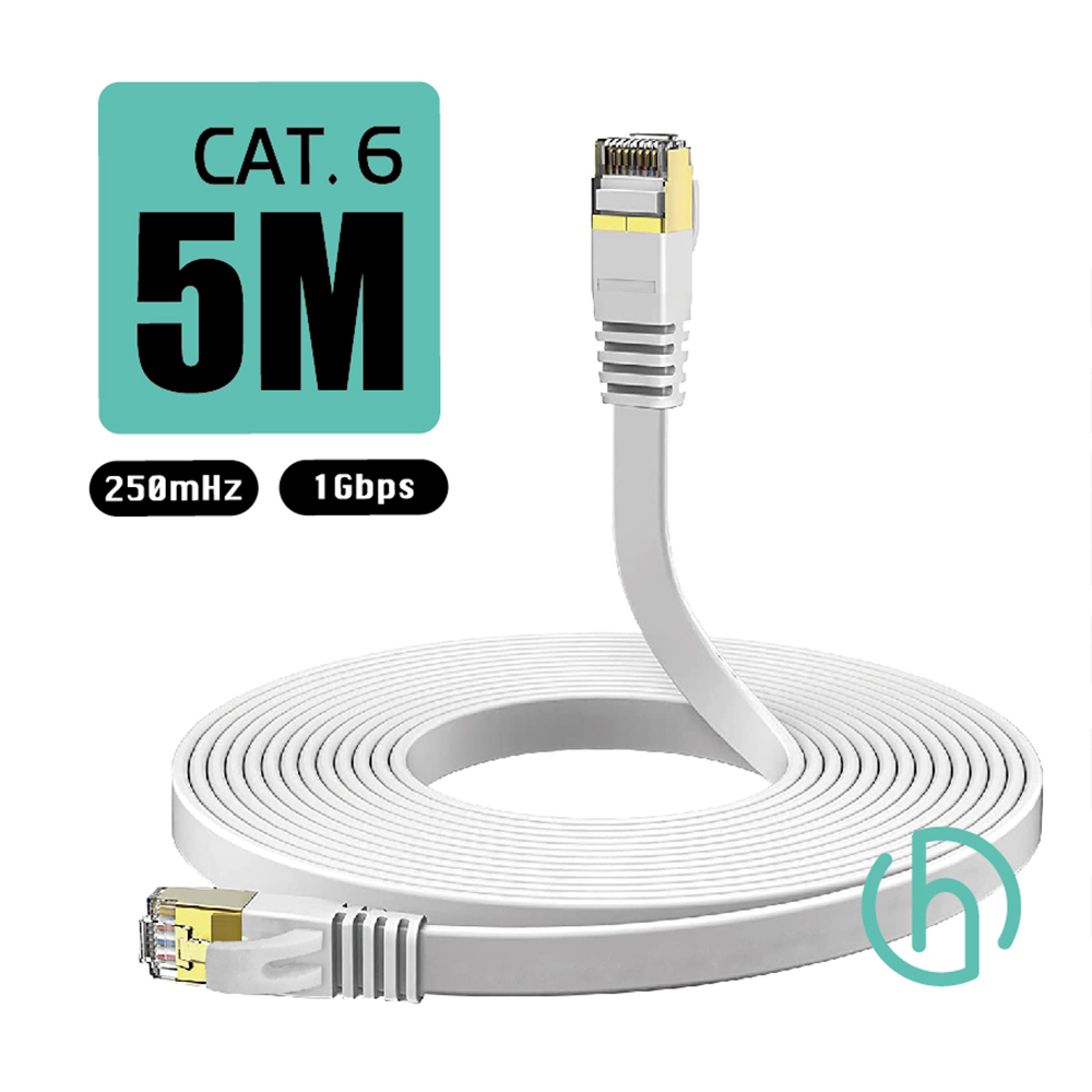 [HARK CAT.6 超高速工程級網路扁線5米(2入)