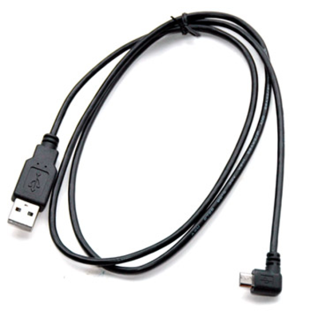 fujiei Micro USB左彎L型傳輸充電線(USB公-micro B) 1M