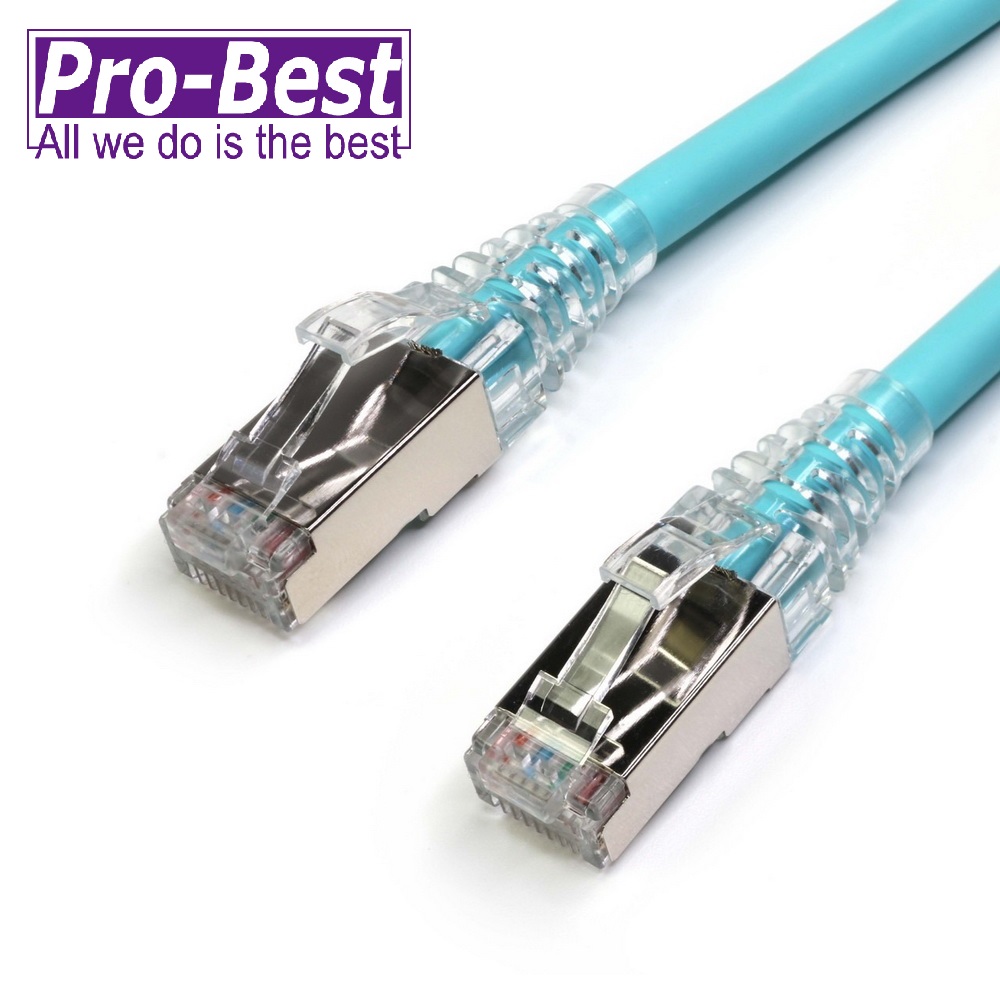 PRO-BEST CAT.6A SFTP鋁箔編織網雙層隔離網路線 L=2M