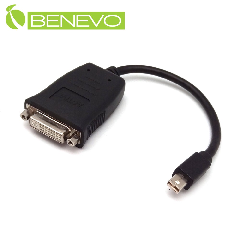 BENEVO主動式 mini DP轉DVI-D訊號轉換器，支援最多6螢幕顯示