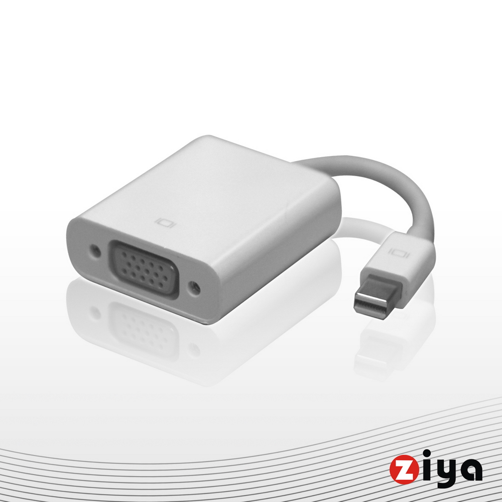 [ZIYA Mac 轉接線 Macbook Mini DisplayPort to VGA 視訊轉接線 (平頭)