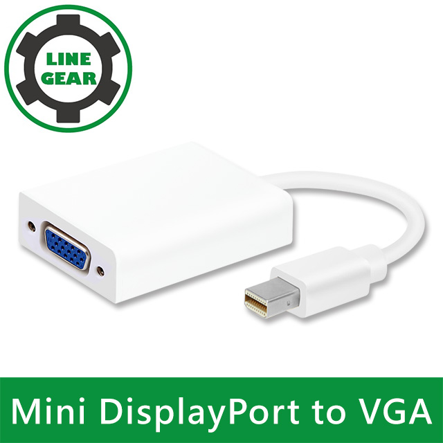 LineGear Mini DisplayPort to VGA 螢幕/視頻轉接線(白)