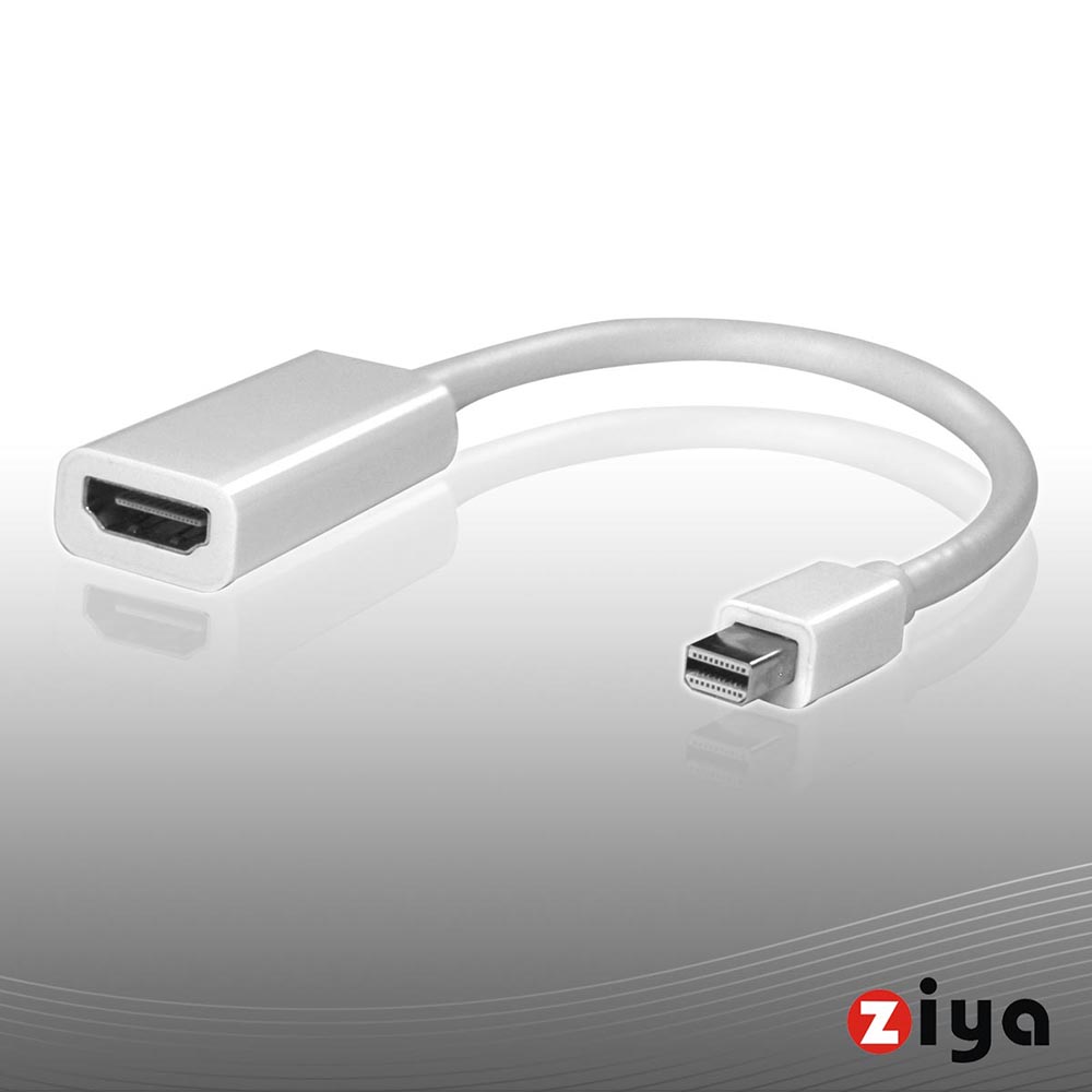 [ZIYA Mac 轉接線 (Mini DisplayPort to HDMI) 視訊轉接線 - 輕短型