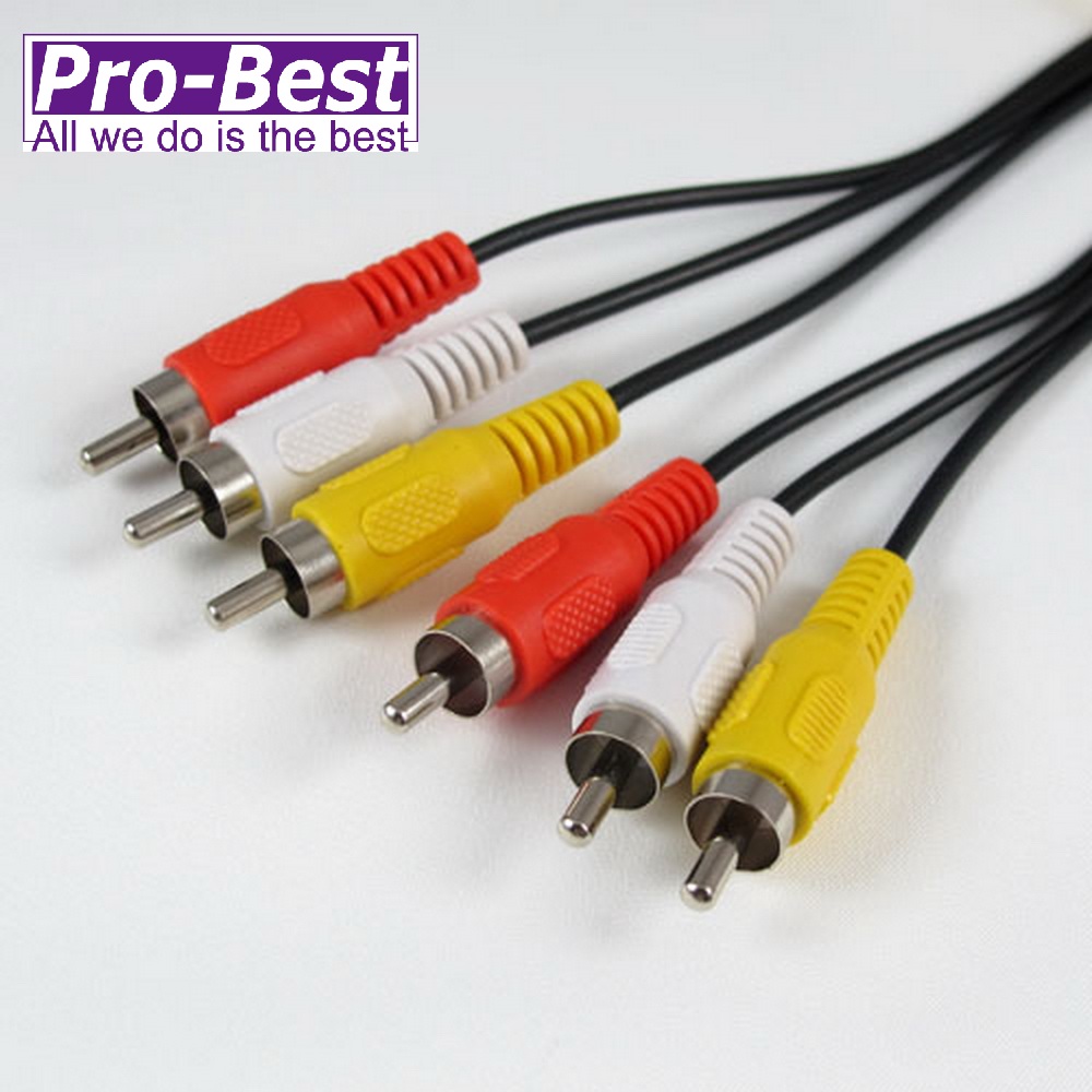 PRO-BEST 3RCA/3RCA AV影音線,紅白黃,長度3米