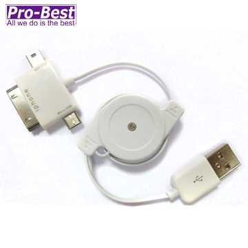 PRO-BEST USB3合1捲線器AM/I30+BM+M5MB 白