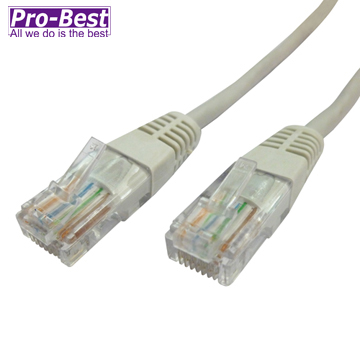 PRO-BEST網路短接線3米 CAT.5e含接頭 灰