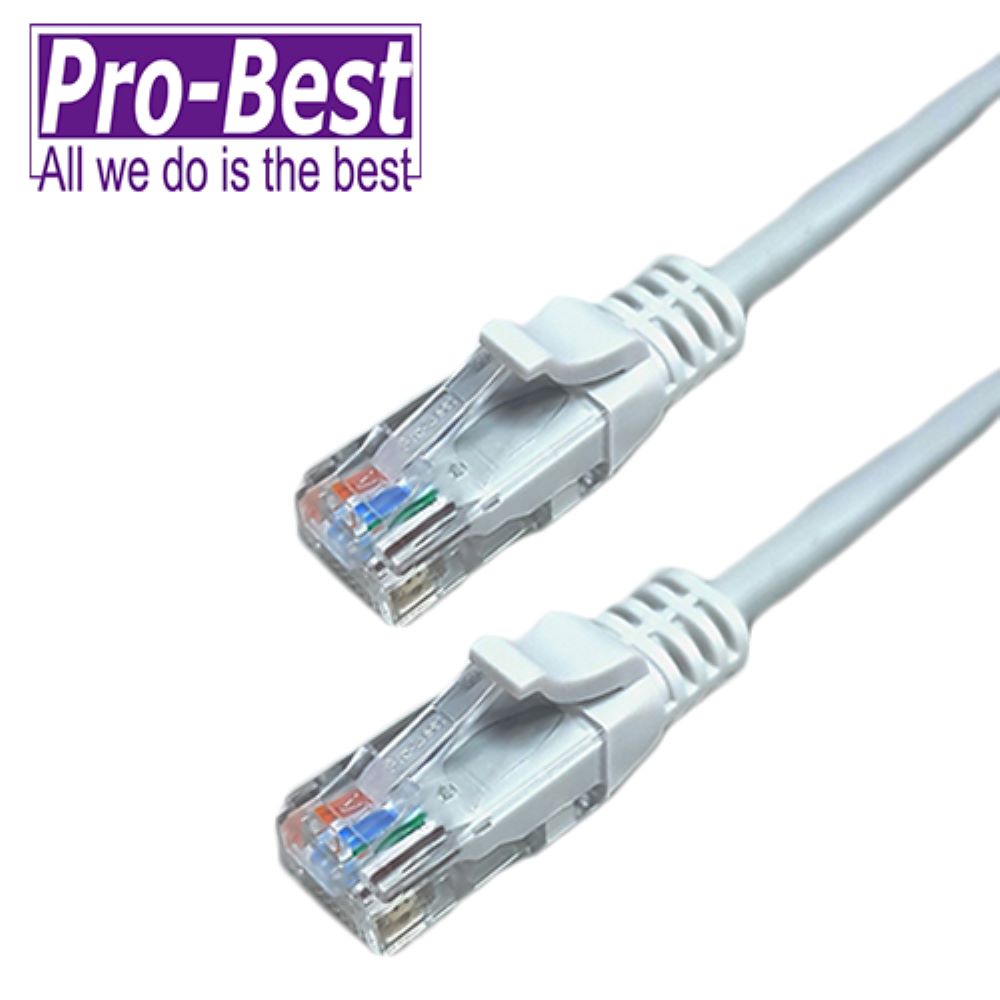 PRO-BEST網路短接線10米 CAT.5e含接頭 灰