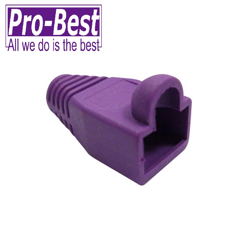 PRO-BEST CAT.5e 網路接頭護套 紫色-50PCS