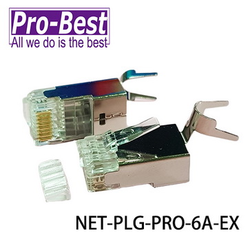 PRO-BEST CAT.6A 雙排孔FTP網路遮蔽接頭 10PCS