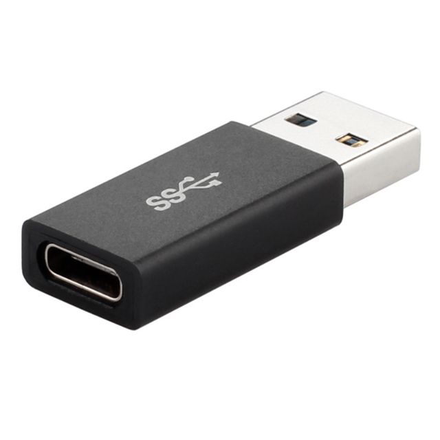 USB 3.1(公) 轉 Type-C(母) 快速傳輸轉接頭(黑)
