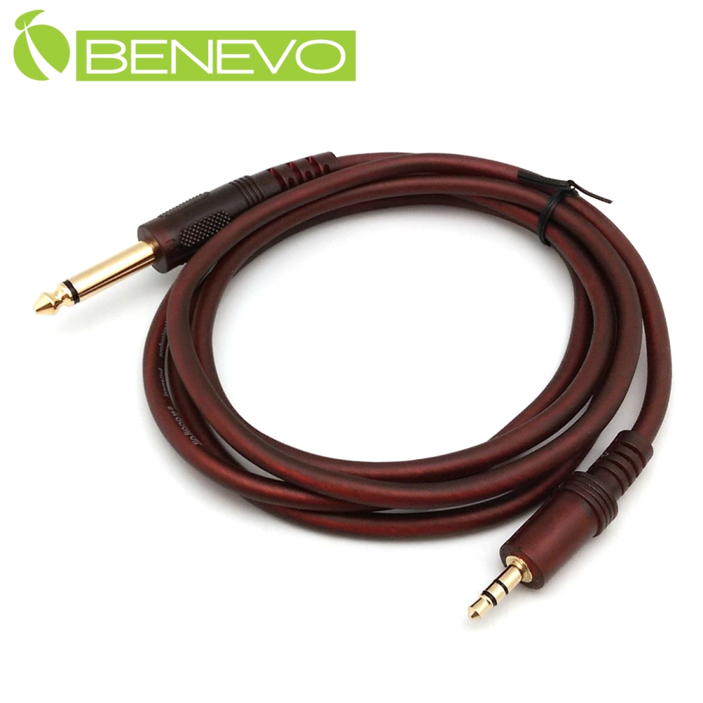 BENEVO 1.5M 6.3mm公對3.5mm公 聲音連接線