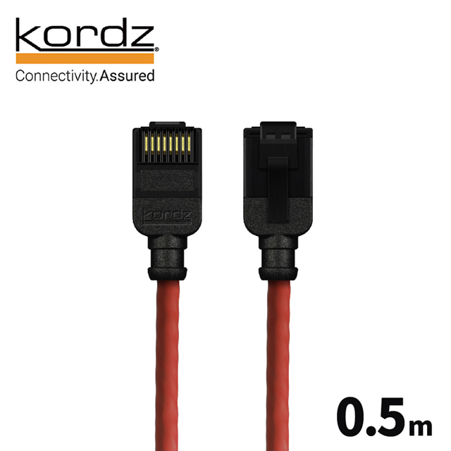 【Kordz】PRO CAT6 28AWG極細高速網路線 / 紅色0.5米