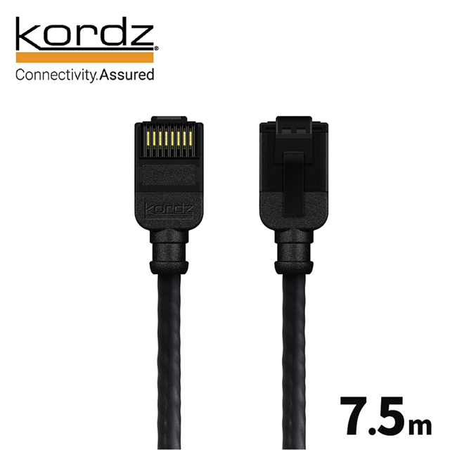 【Kordz】PRO CAT6 28AWG極細高速網路線 / 黑色7.5米