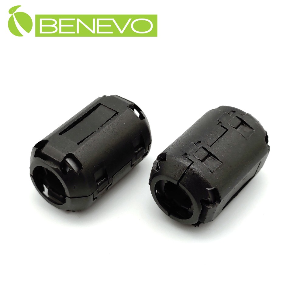 2入組 - BENEVO 內徑13mm 黑色夾扣式抗干擾磁環