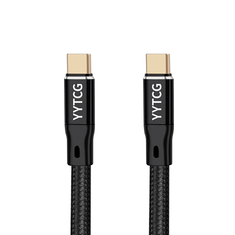 YYTCG 0.5M 發燒級 USB C 轉C DAC聲音訊號連接線 單晶銅鍍銀 編織線(30-744-01)