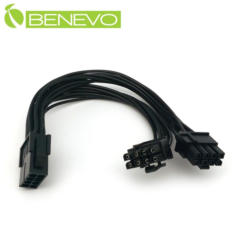 BENEVO PCI-E顯卡用 20cm 8PIN電源轉接雙8PIN(6PIN+2PIN)電源供電線(鍍錫純銅)