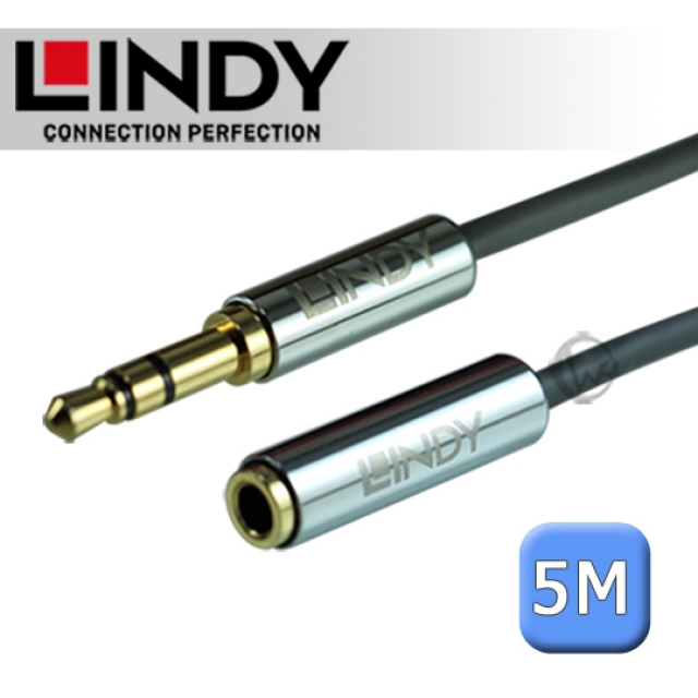 LINDY 林帝 CROMO 3.5mm 立體音源延長線 公對母 5m (35330)