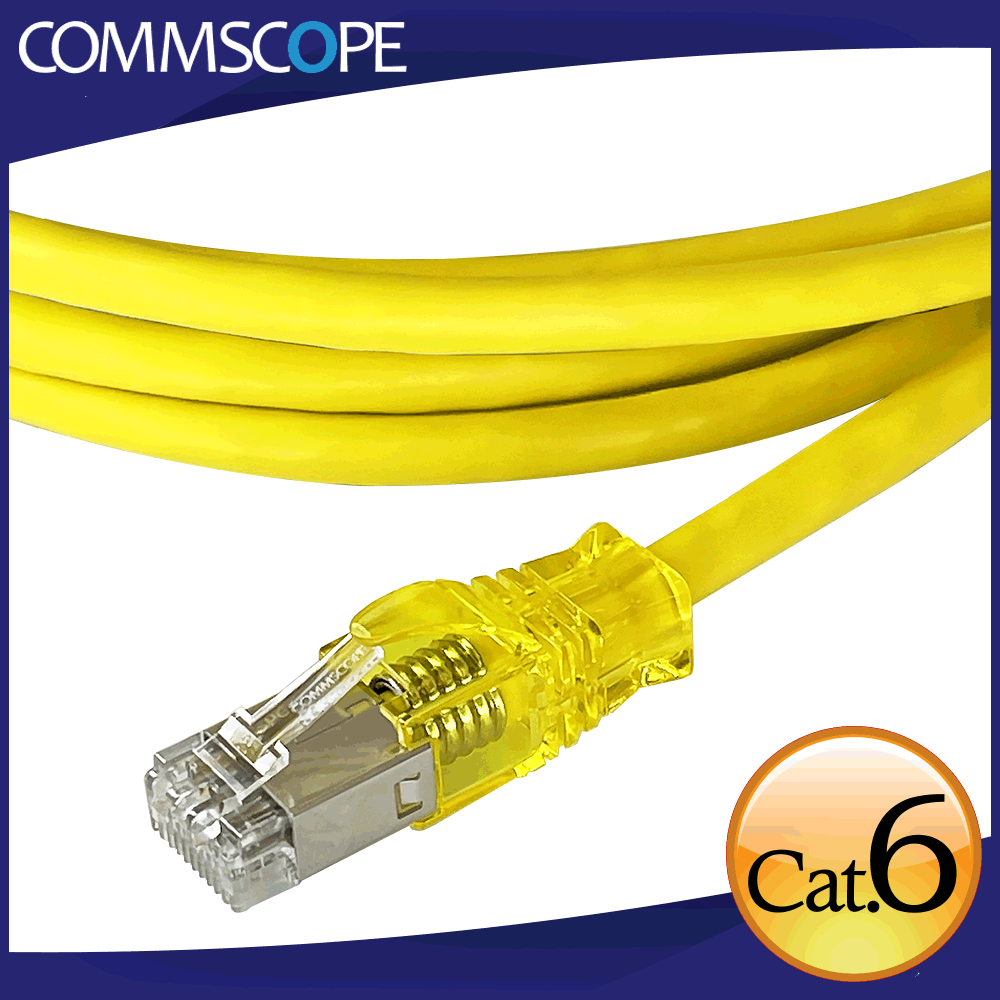 Commscope - AMP六類(CAT.6)3米無遮蔽網路線(黃色)