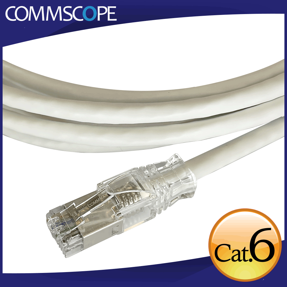 Commscope - AMP六類(CAT.6)2米無遮蔽網路線(白色)
