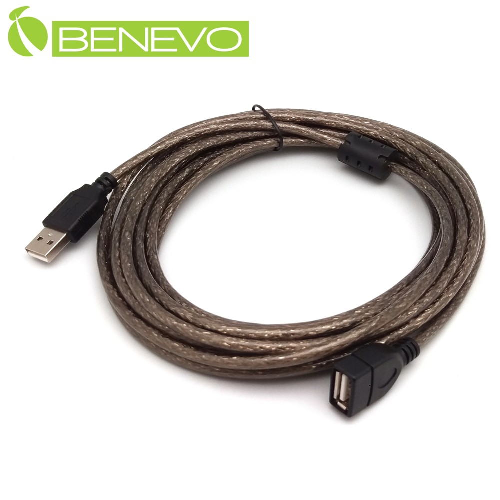 BENEVO專業級 5米 USB2.0 A公-A母 高隔離延長線