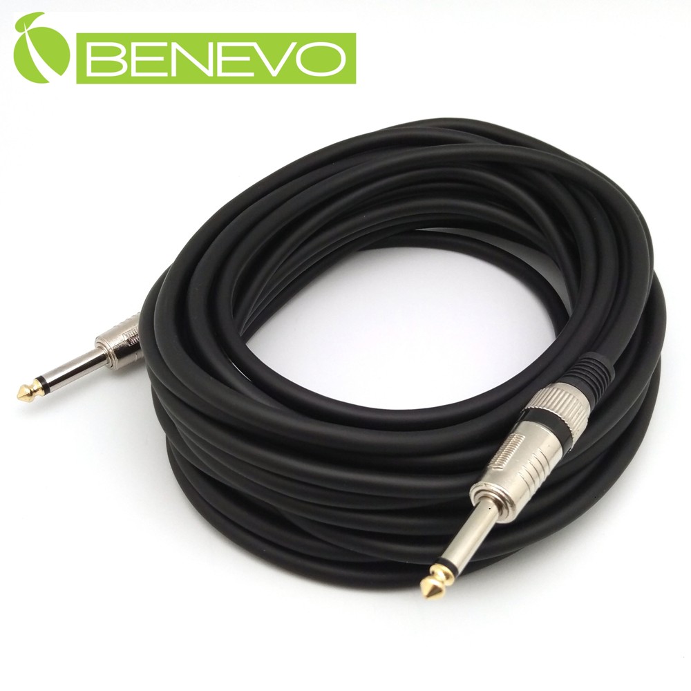 BENEVO 10M TS型式6.3mm公對公單聲道/非平衡聲音連接線
