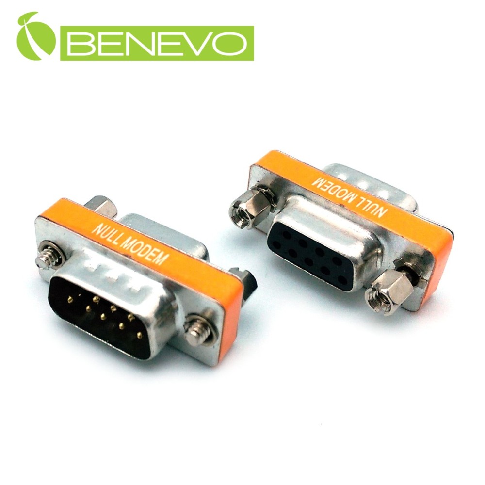 BENEVO NULL Modem DB9公對母交叉型轉接頭