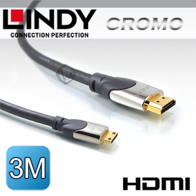 LINDY 林帝 CROMO鉻系列 A公對C公 HDMI 2.0 連接線 3m (41438)