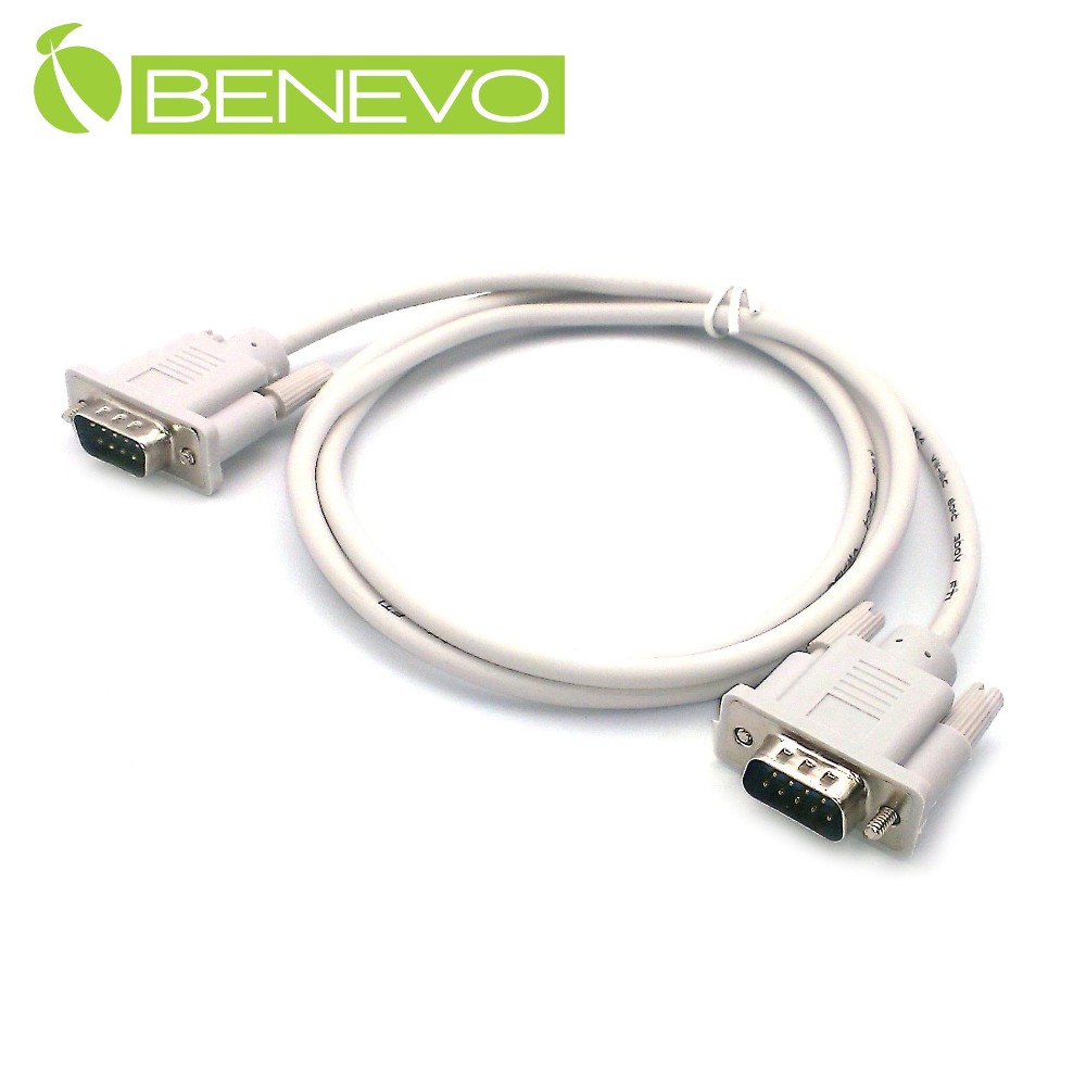 BENEVO 1.2M RS232串列埠連接線(公對公)
