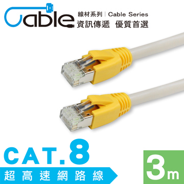 Cable CAT.8超高速網路線300cm(C8-003)