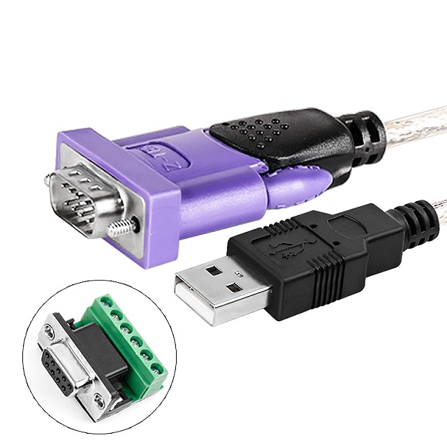 USB 2.0 轉 RS 485/422-公頭 通用串口線 3M-附DB9/F轉端子台(ZE723)