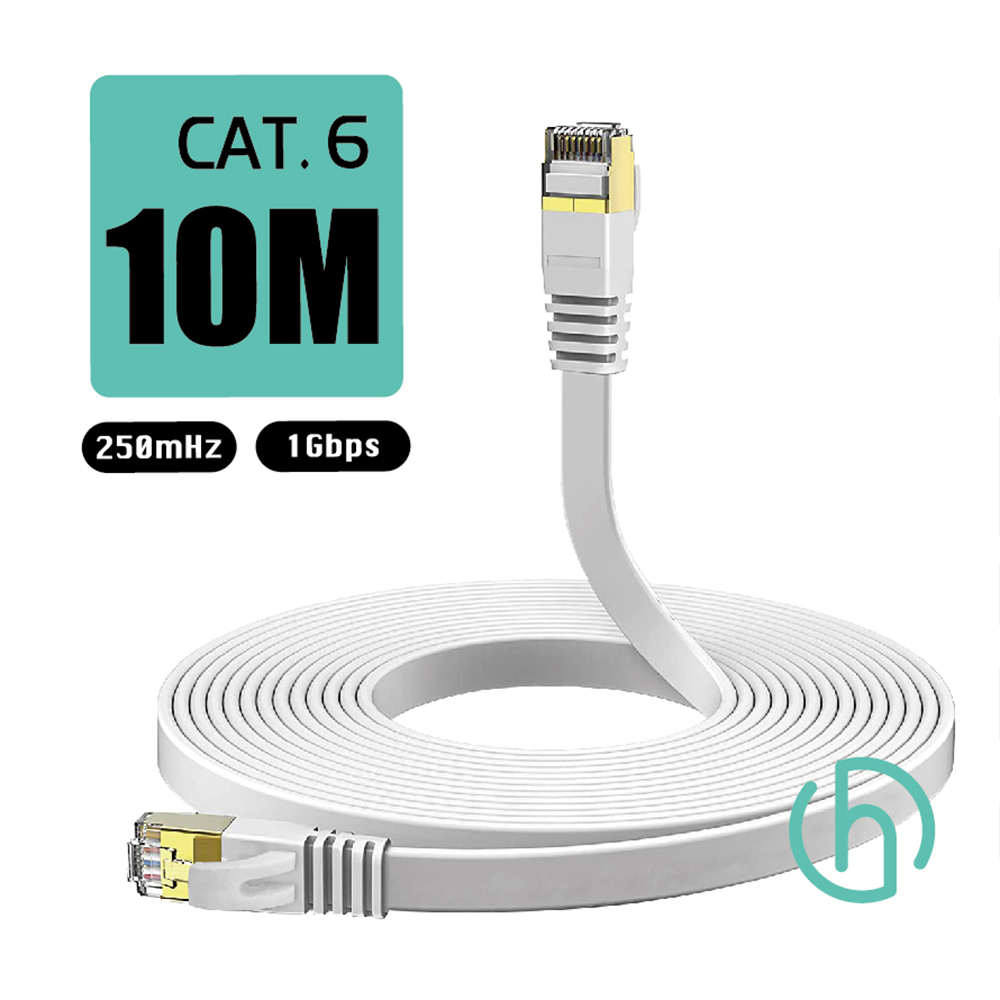 [HARK CAT.6 超高速工程級網路扁線10米(2入)