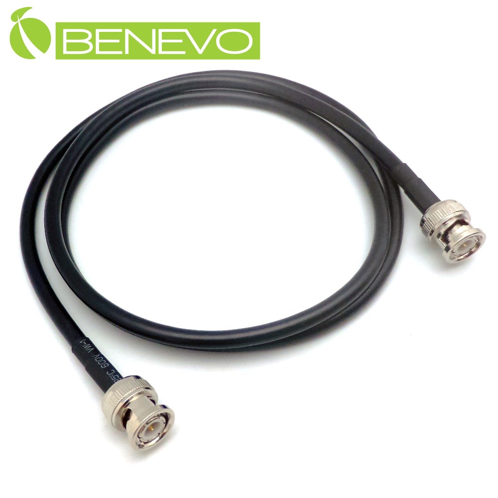 BENEVO 1M BNC公對公同軸連接線(50歐姆/128編遮蔽)