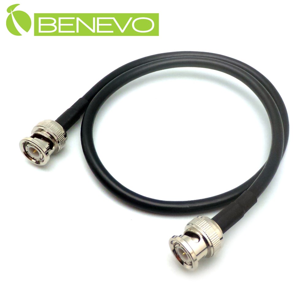 BENEVO 50cm BNC公對公同軸連接線(50歐姆/128編遮蔽)