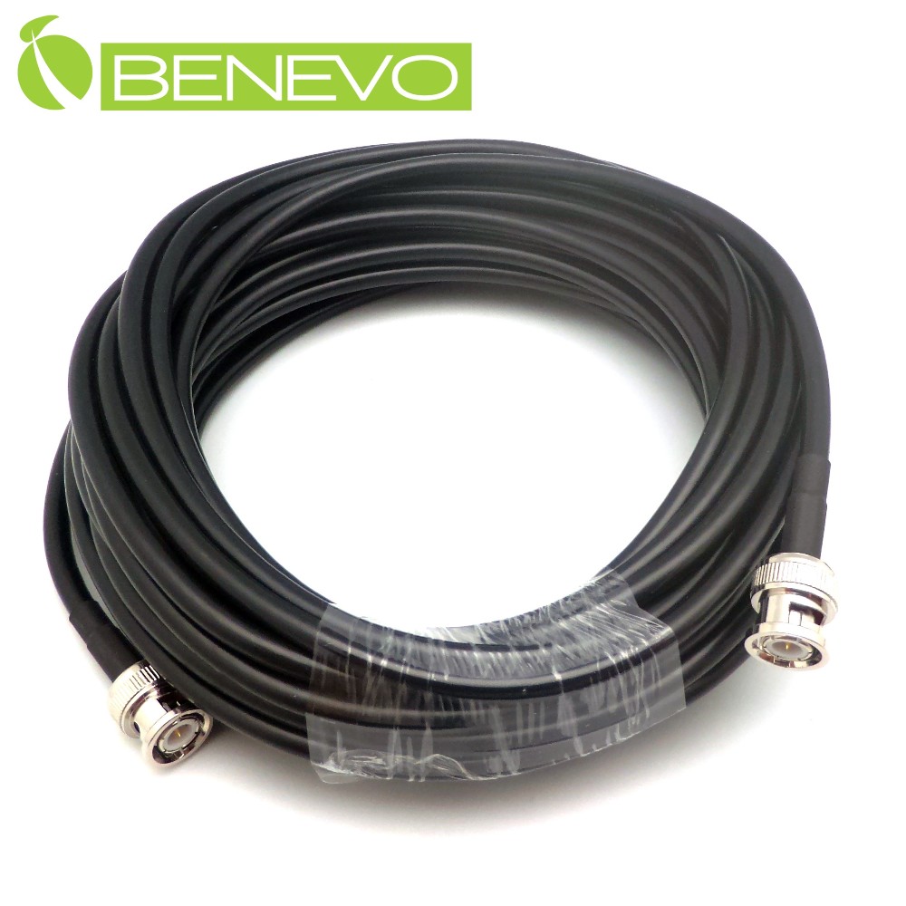 BENEVO 10M BNC公對公同軸連接線(50歐姆/128編遮蔽)