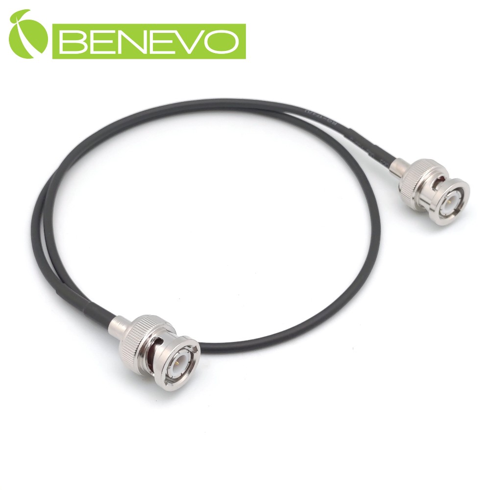 BENEVO 50cm BNC公對母同軸連接線(50歐姆/RG174)