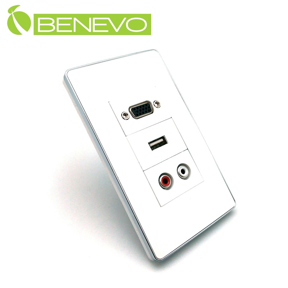 BENEVO嵌入面板型 VGA+USB2.0+紅白L/R聲音插座