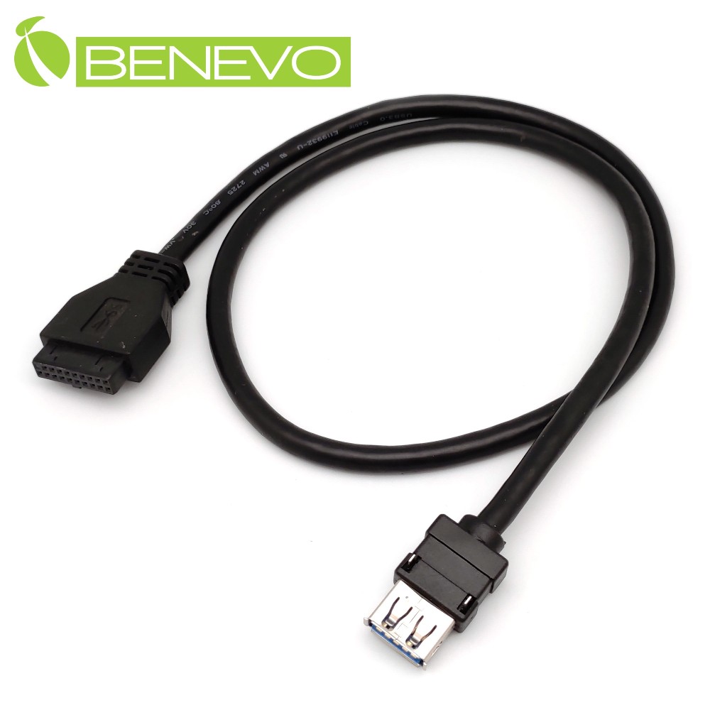 BENEVO 60cm USB3.0主機板20PIN轉可焊型USB3.0 A母訊號連接線 (BUSB3060AF20P可焊)
