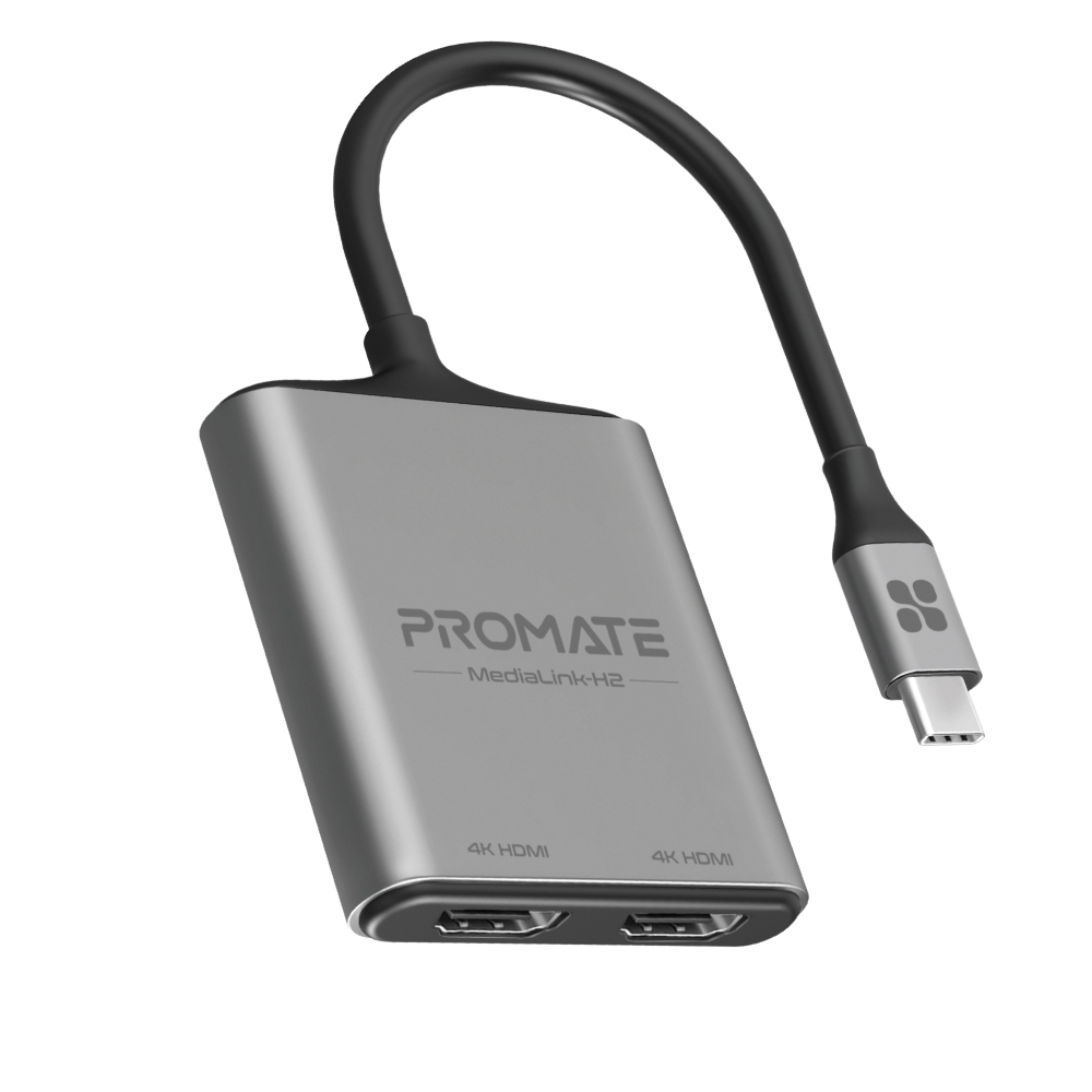 Promate USB Type C to 雙HDMI 影音訊號切換器(MediaLink-H2)